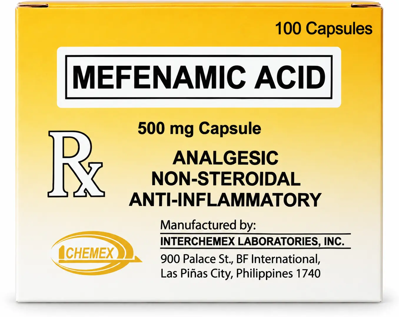 Mefenamic Acid packaging